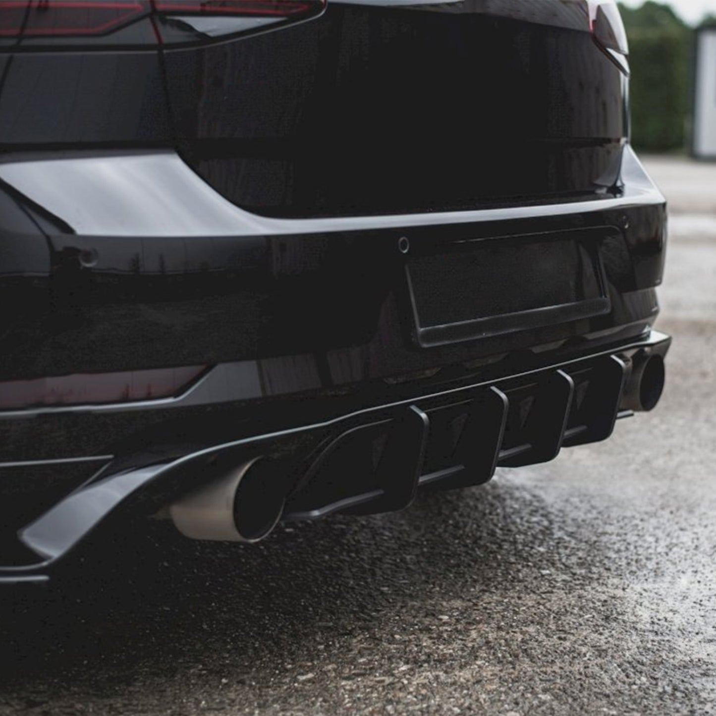 Gloss Black  Rear Diffuser Extension For GTI TCR